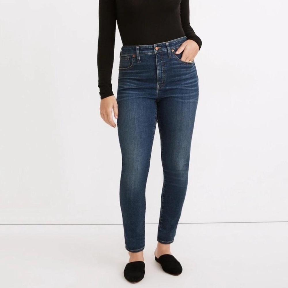 Madewell Curvy High-Rise Skinny Jeans Dark Blue Wash Size 25 Petite